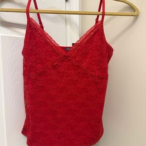 Brandy Melville Red Lace Camisole
